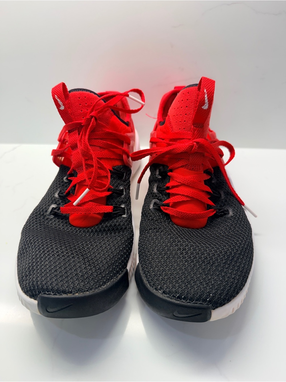 Nike Black and Red Mesh Running Sneakers